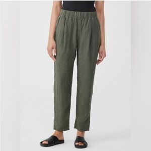 Eileen Fisher Organic Linen Seersucker Tapered Pants